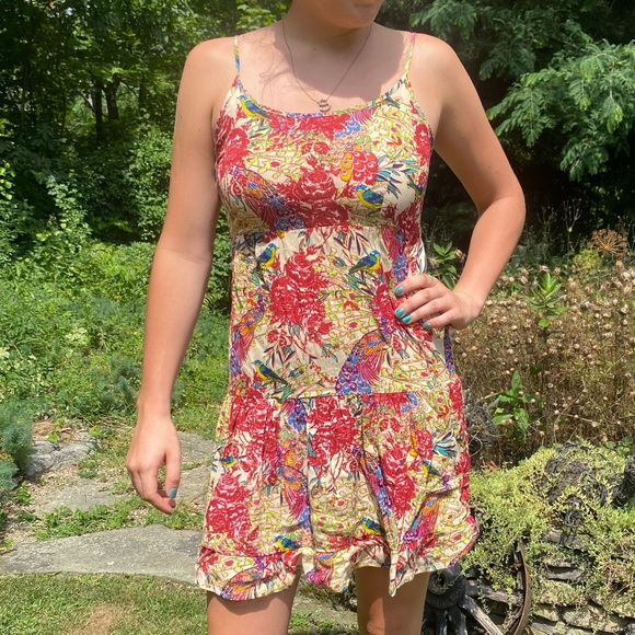 Chelsea Violet Floral Open Back Dress 